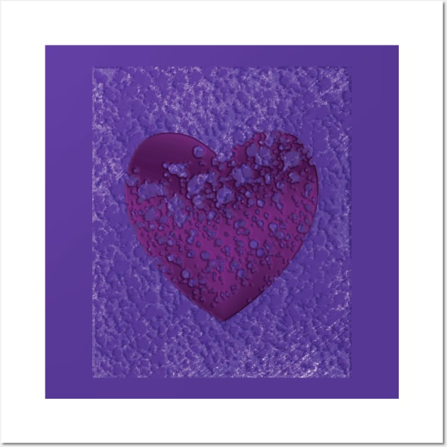 Grunge Indigo Heart Wall Art by murshid